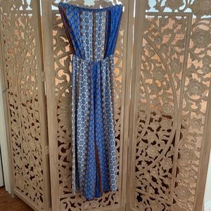Size M. MSK blue and brown romper missing the belt strapless
